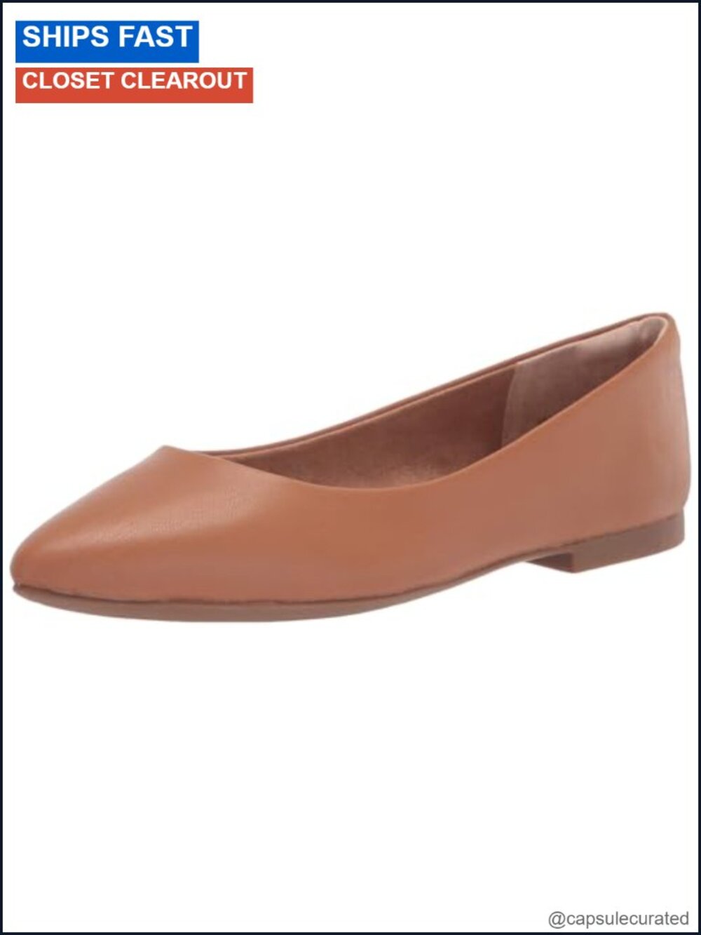 Cushioned Pointed-Toe Ballet Flat Slip-On Non-Slip Work Shoe